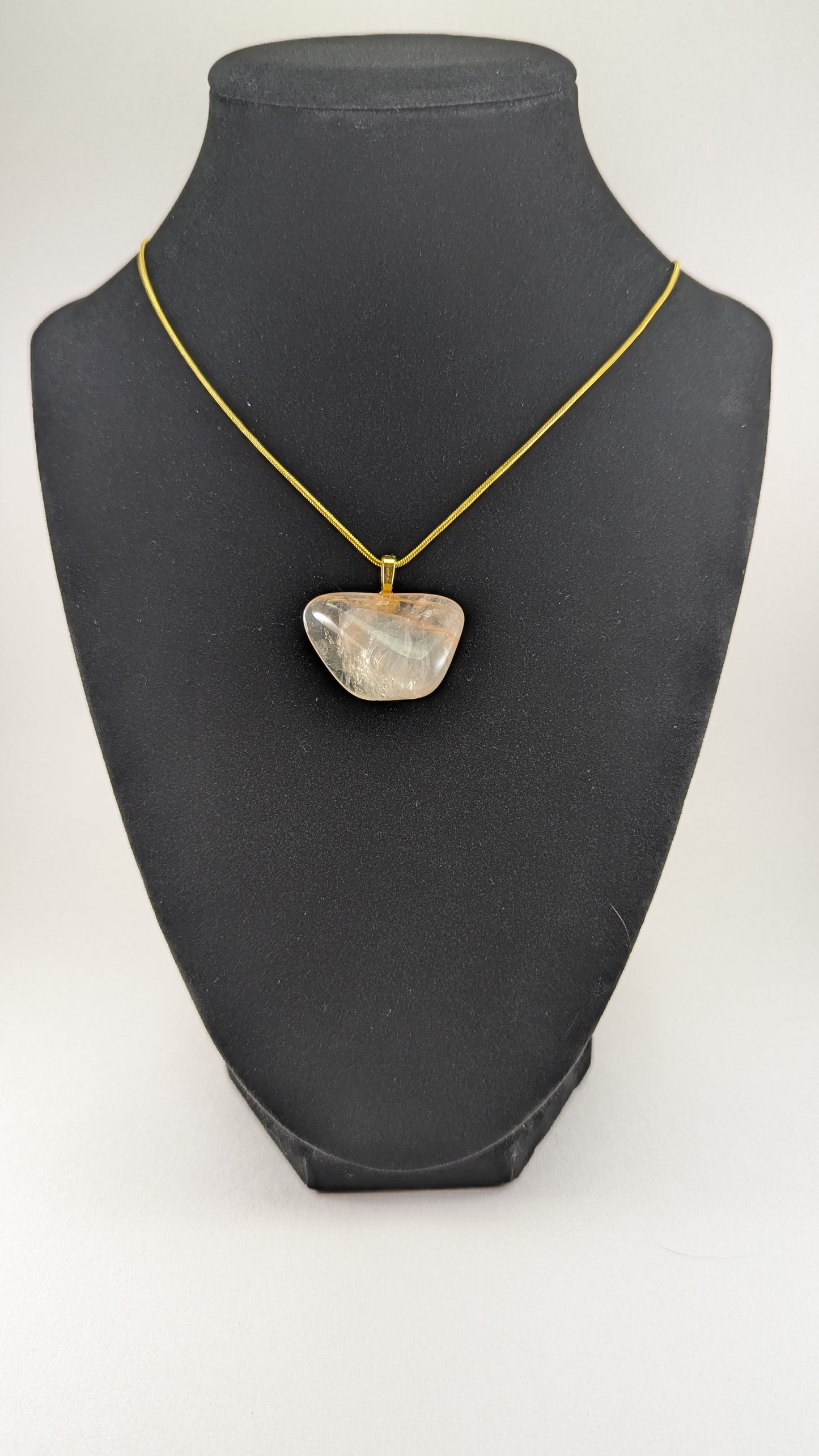 Rose and Clear Quartz Pendant