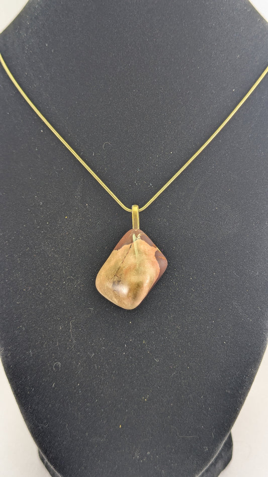 Asymmetric Zebra Jasper Pendant