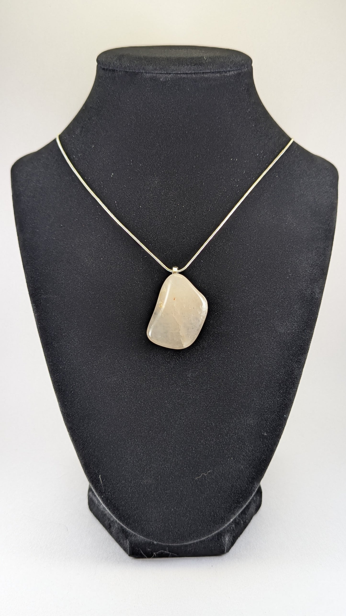 Luminescent Milky Quartz Pendant