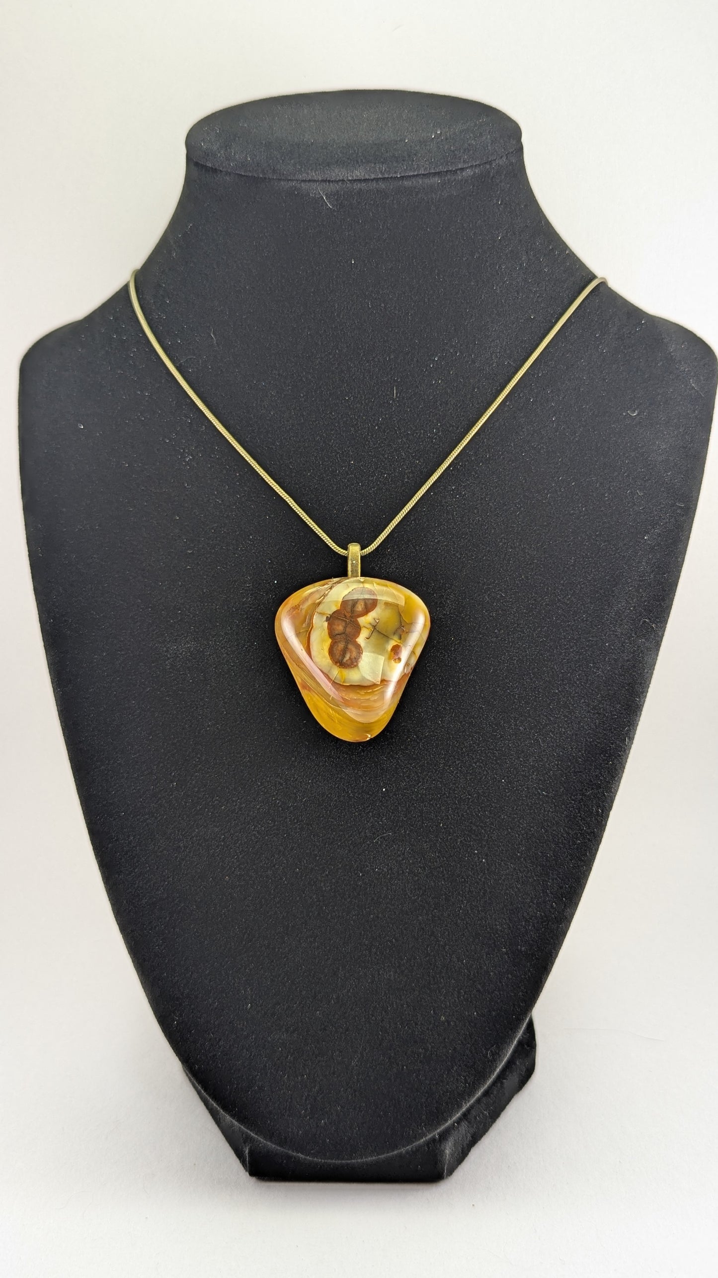 Painted Jasper Pendant