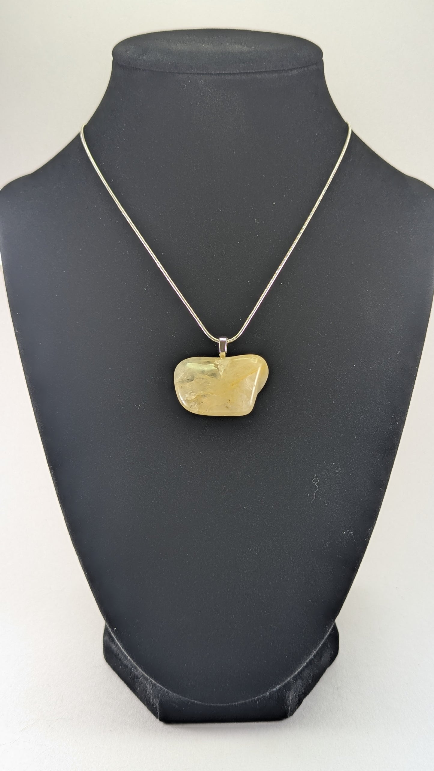 Luminous Iron-Tinted Quartz Pendant