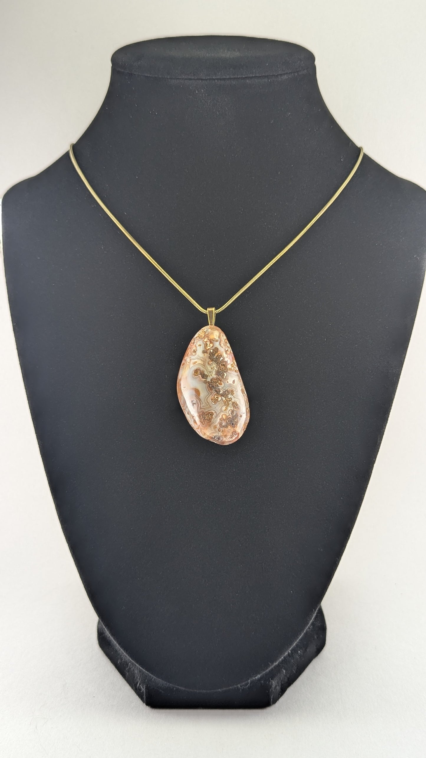 Coastal Orbed Moss Agate Pendant