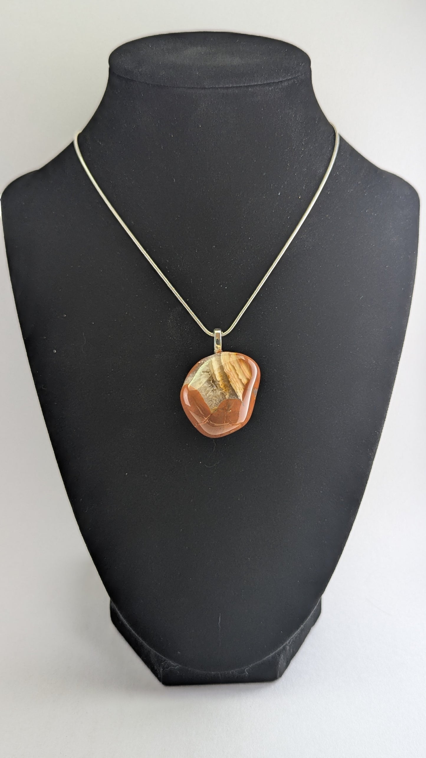 Carnelian Quartz Agate Pendant