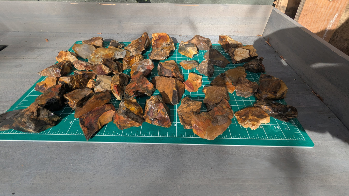 Small Rainbow Flint - Raw Ohio Flint Ridge Flint Pieces