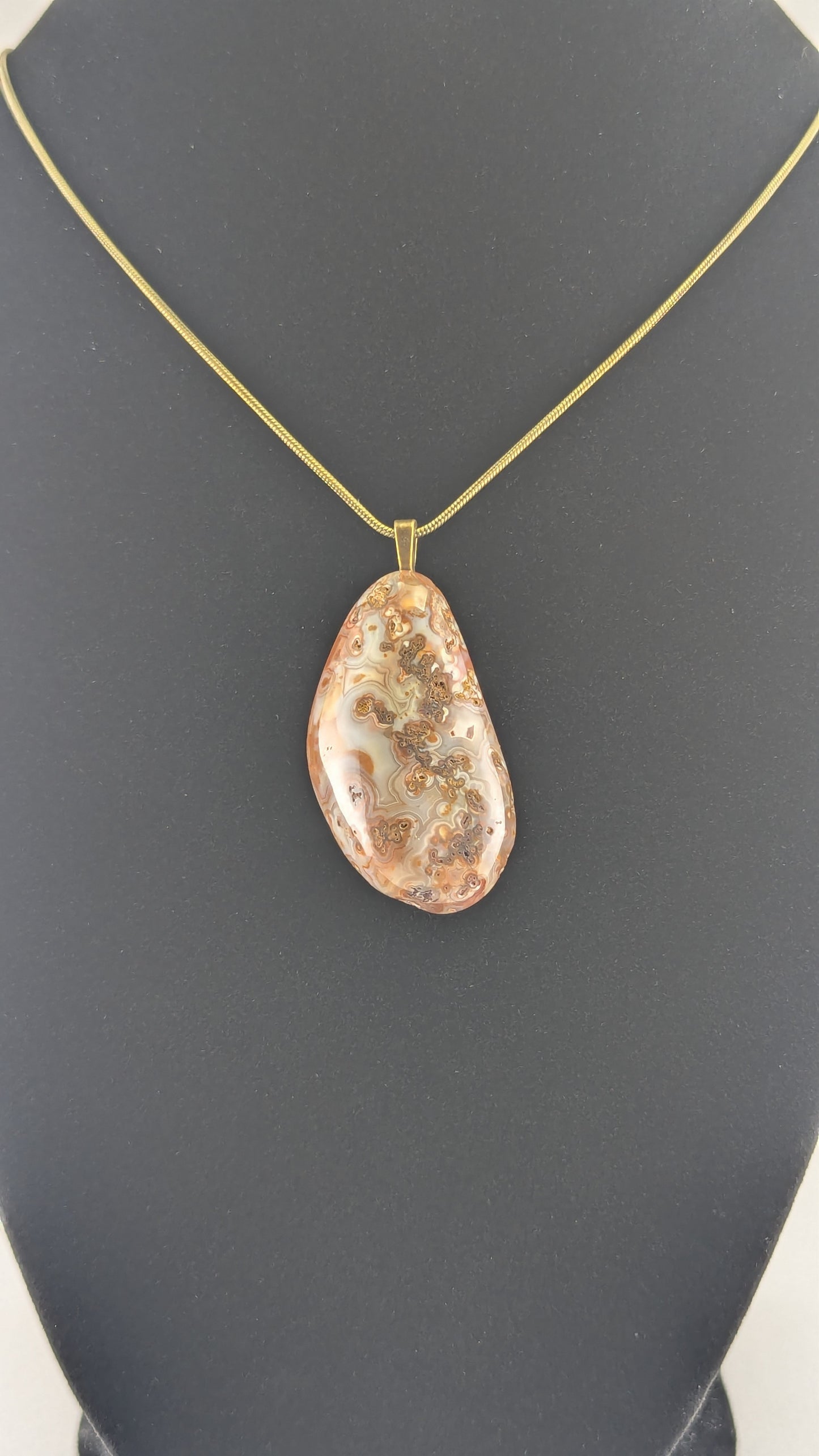 Coastal Orbed Moss Agate Pendant