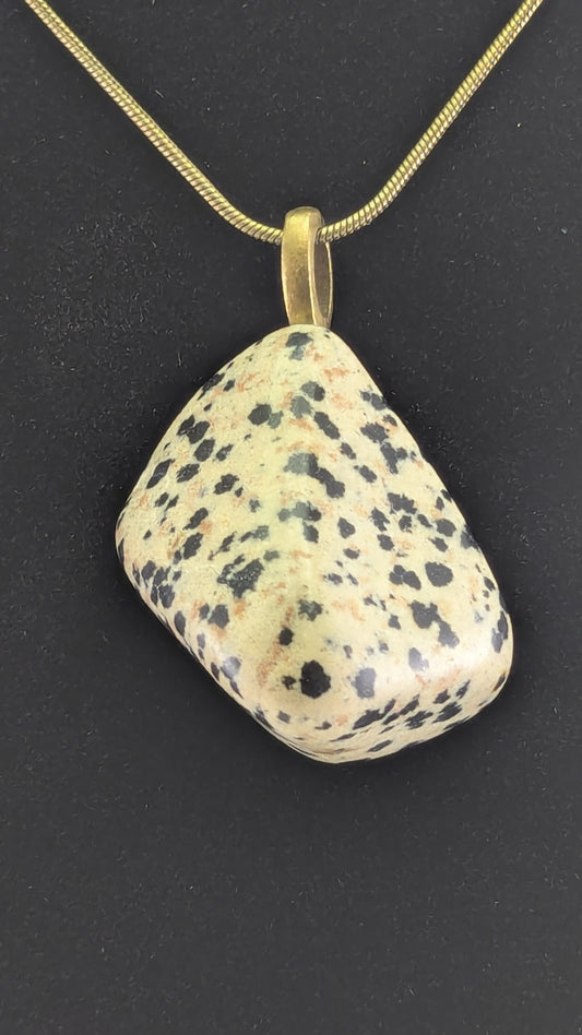 Dalmatian Stone Pendant