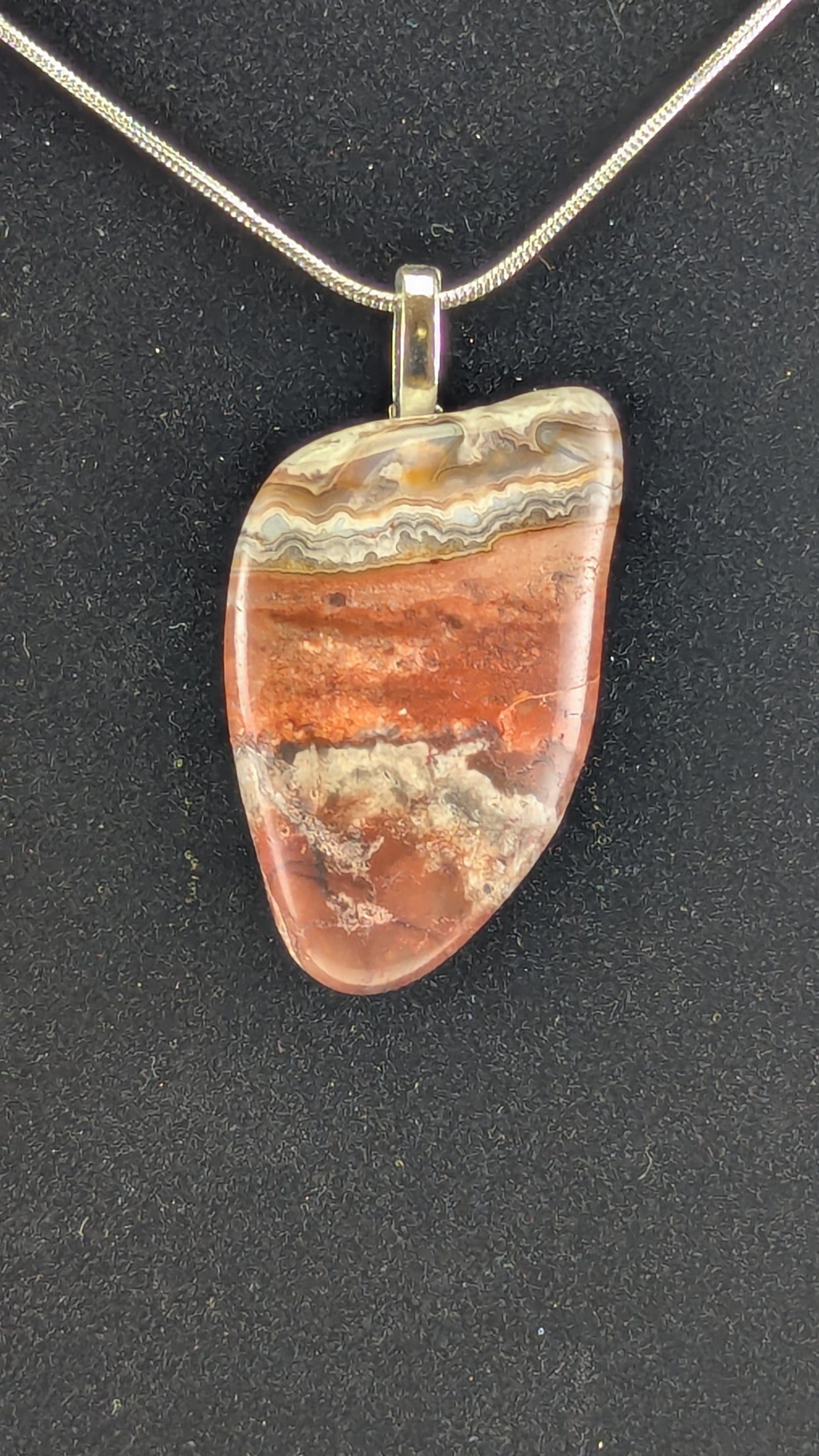 Painted Jasper Pendant