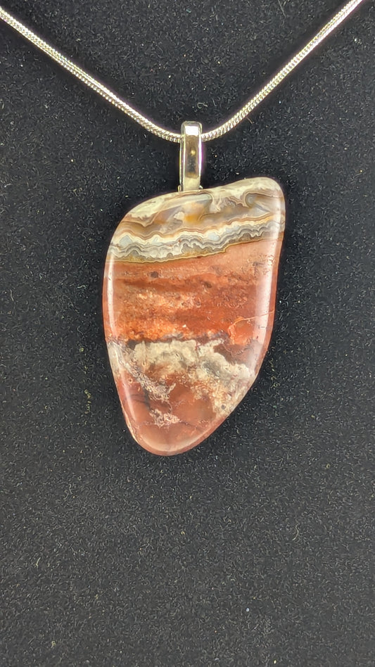Painted Jasper Pendant