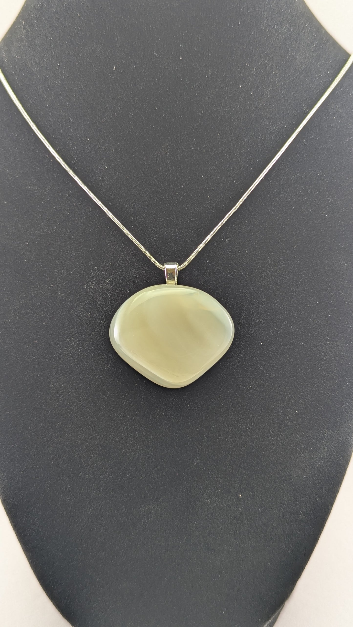 Milky Layered Agate Pendant