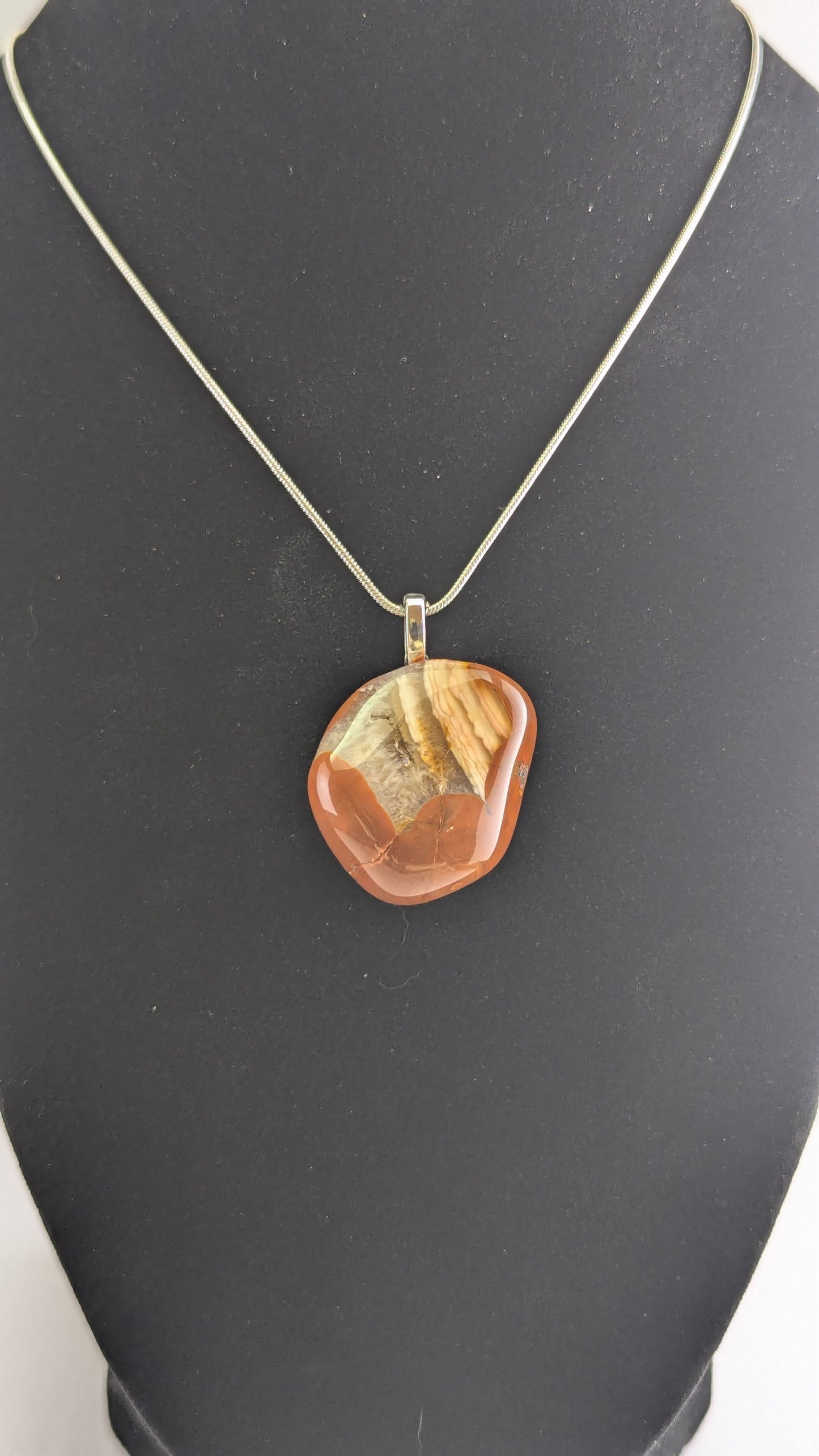 Carnelian Quartz Agate Pendant