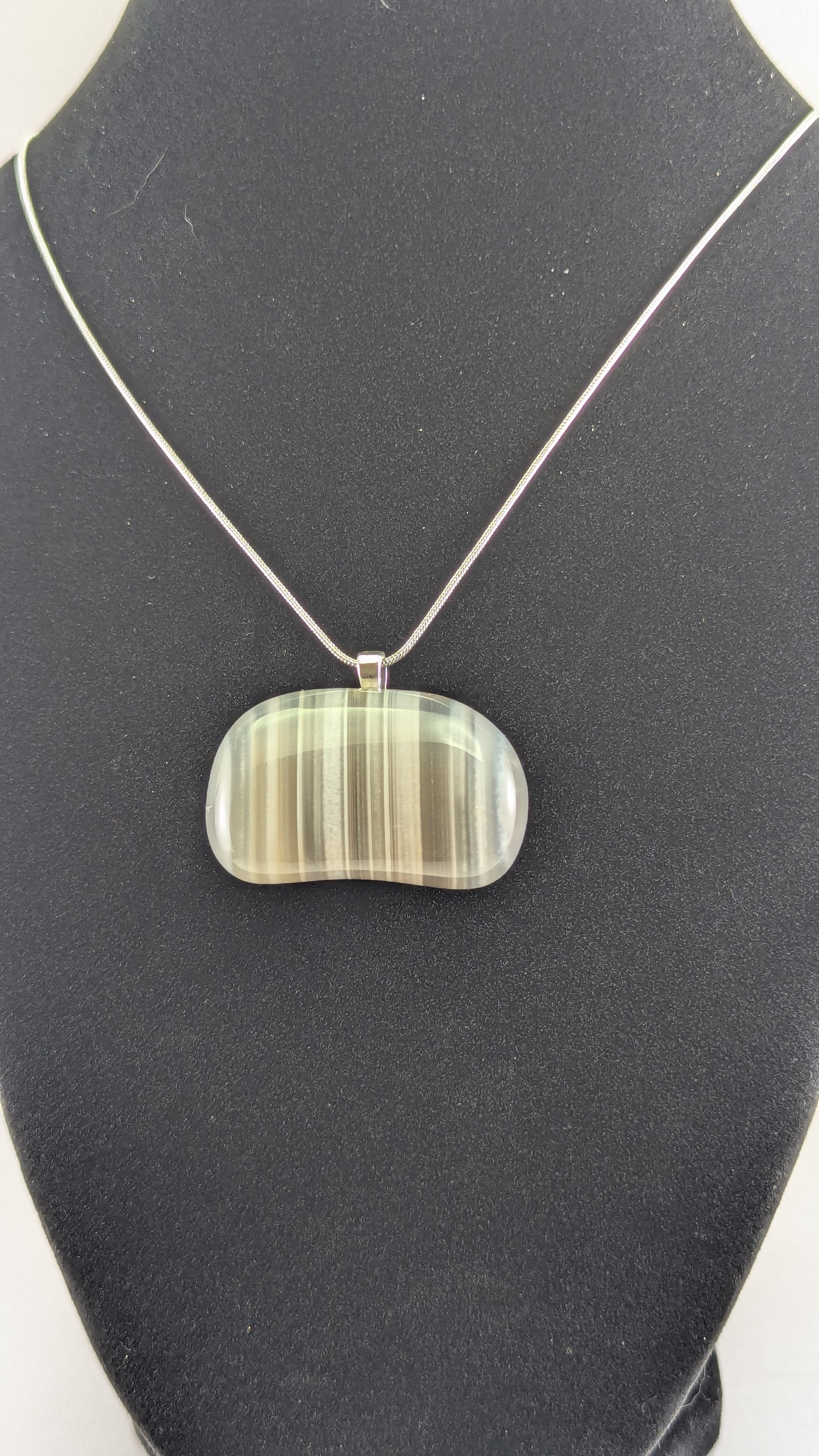 Onyx Waterline Agate Pendant