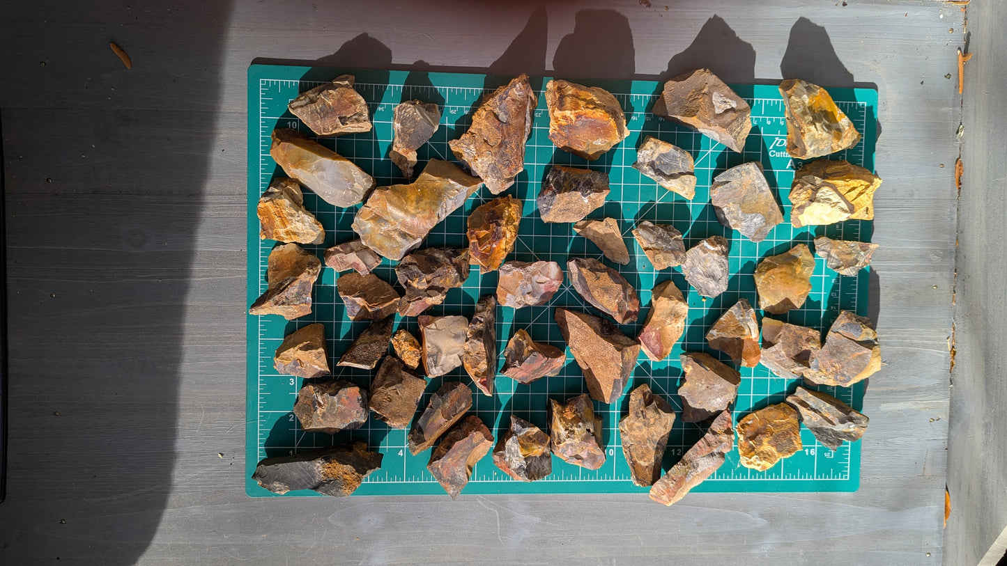 Small Rainbow Flint - Raw Ohio Flint Ridge Flint Pieces