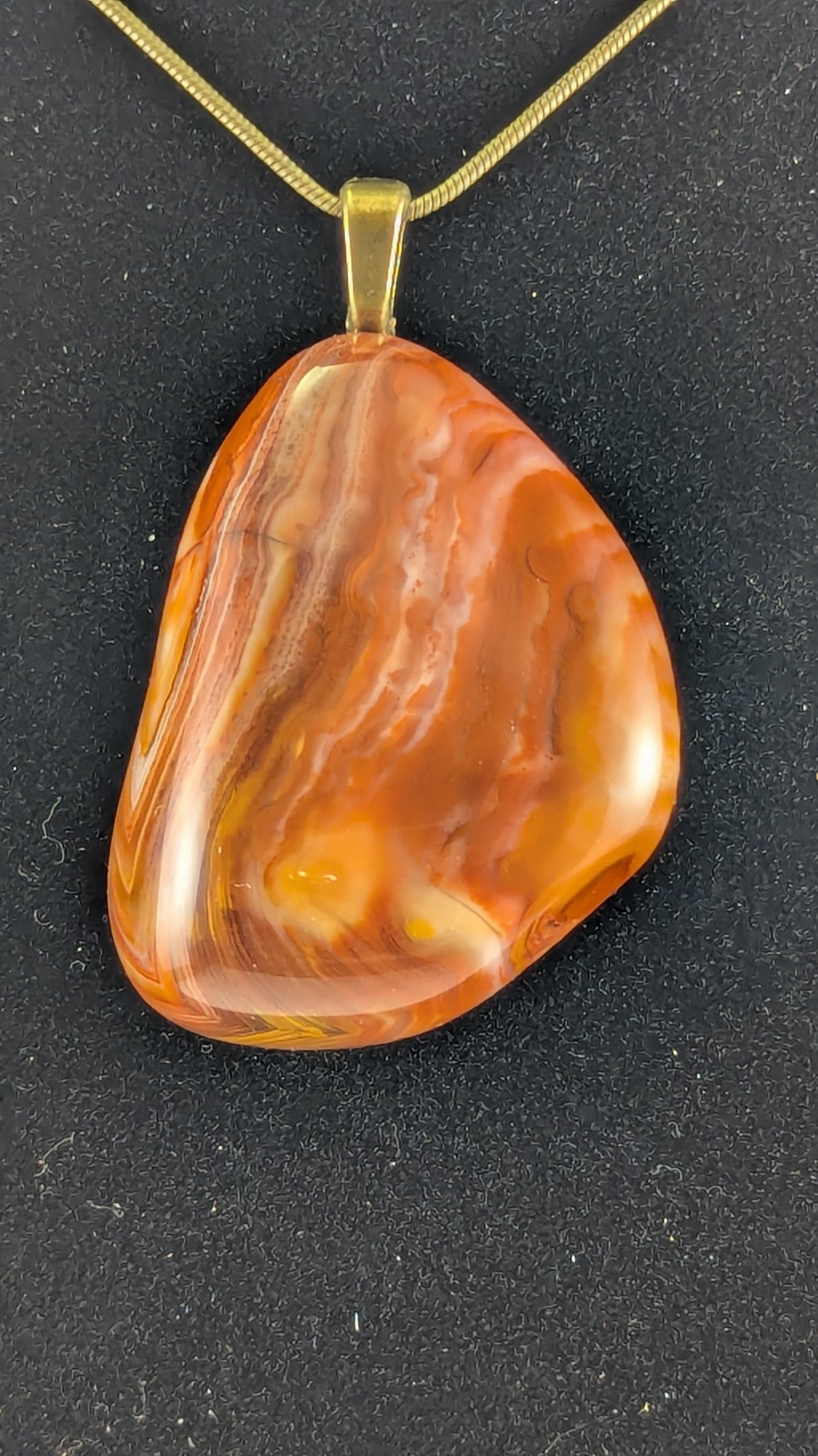 Carnelian Bahia Agate Pendant
