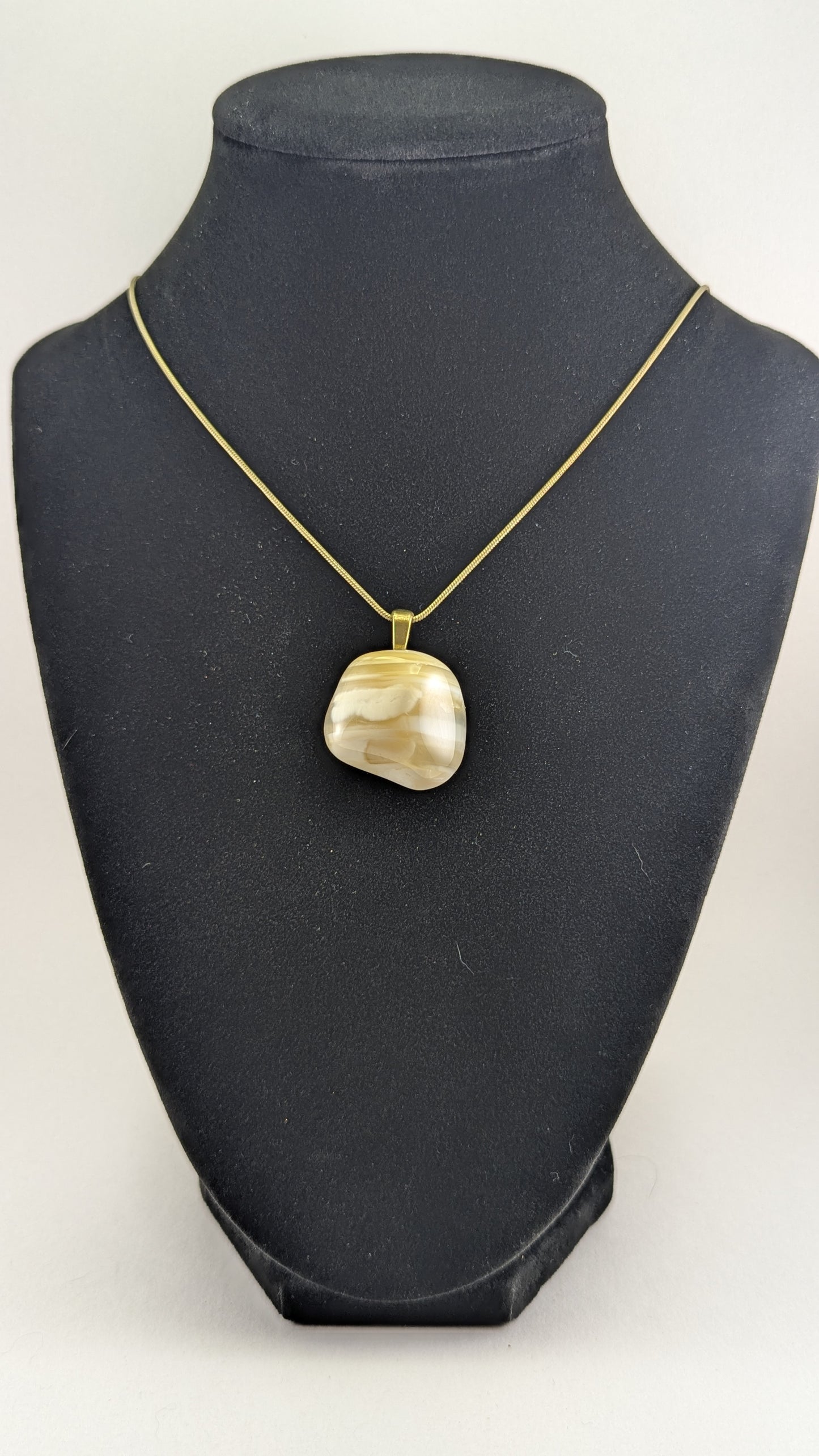 Milky Banded Agate Pendant