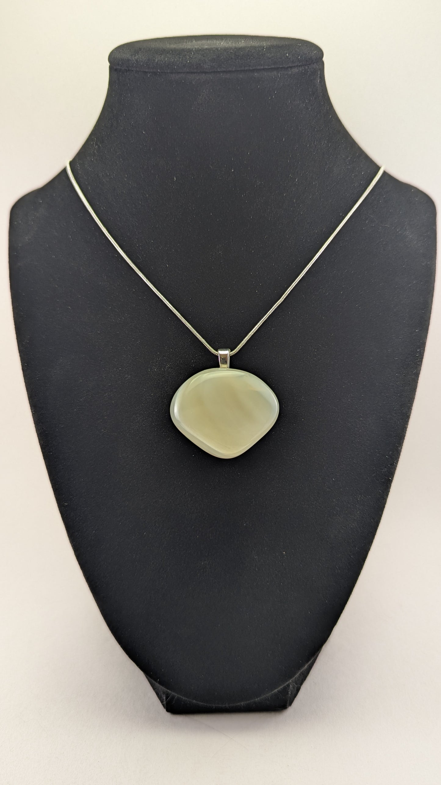 Milky Layered Agate Pendant