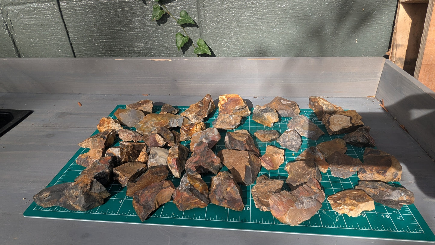 Small Rainbow Flint - Raw Ohio Flint Ridge Flint Pieces