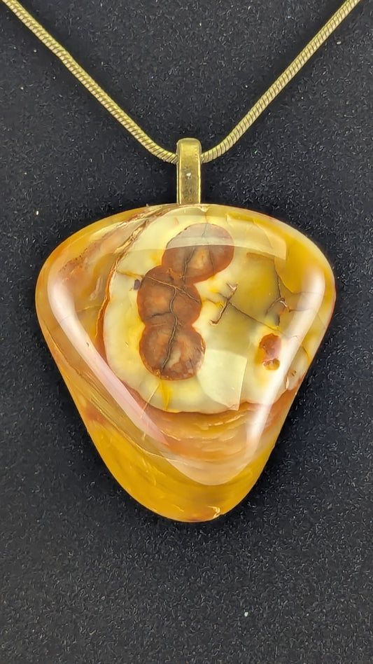 Painted Jasper Pendant