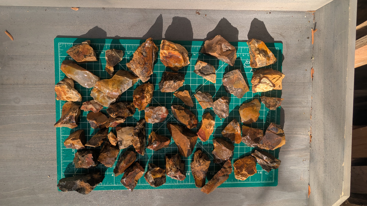 Small Rainbow Flint - Raw Ohio Flint Ridge Flint Pieces