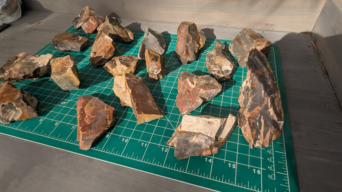 Medium Rainbow Flint - Raw Ohio Flint Ridge Flint Pieces