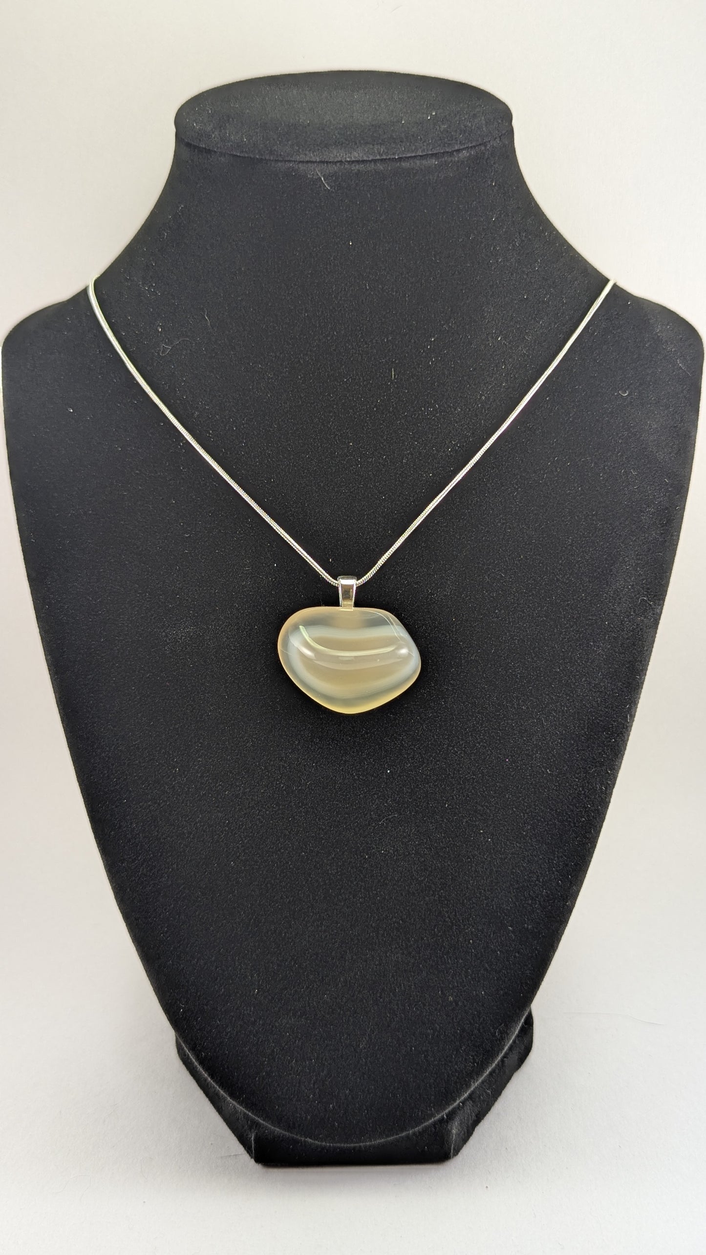 Translucent Stratified Agate Pendant