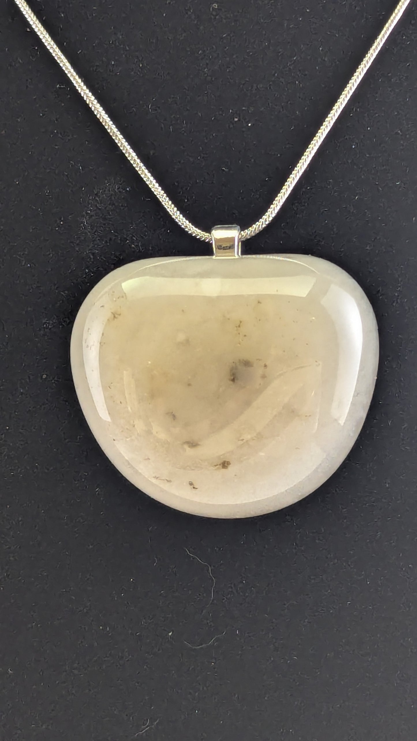 Cloudy Waterline Agate Pendant