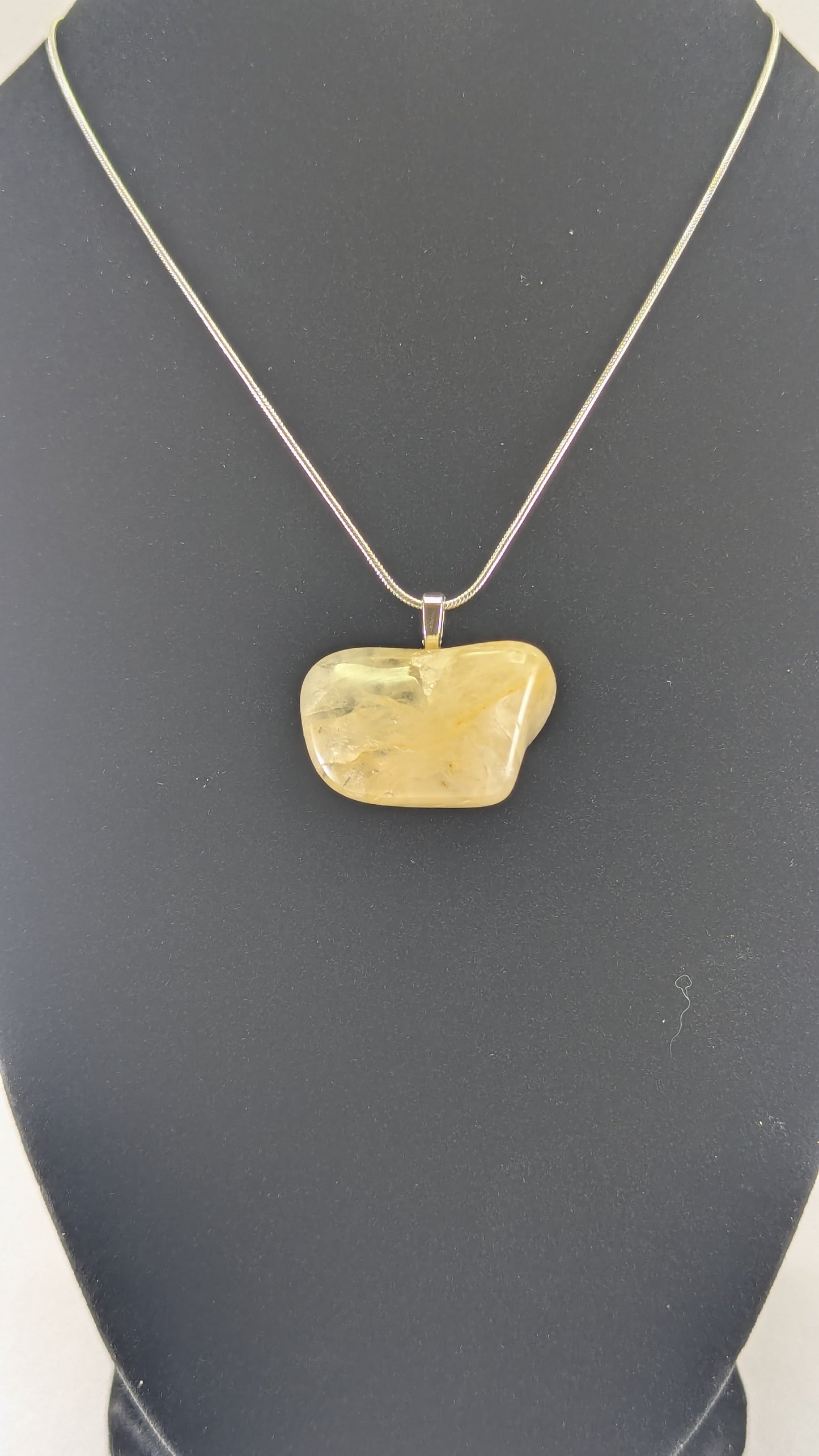 Luminous Iron-Tinted Quartz Pendant