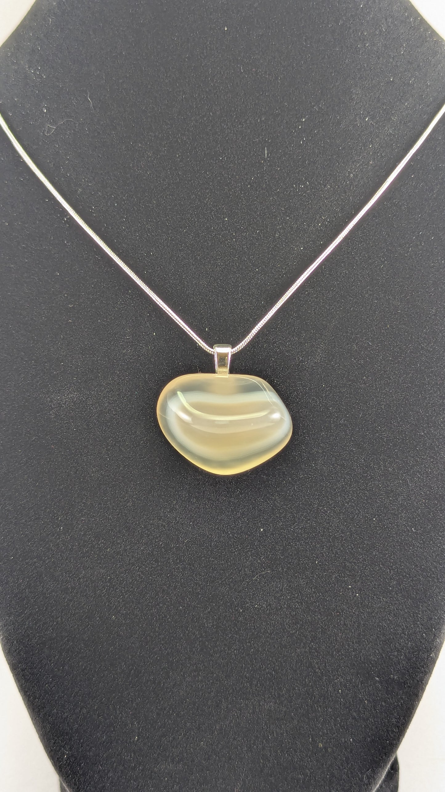 Translucent Stratified Agate Pendant