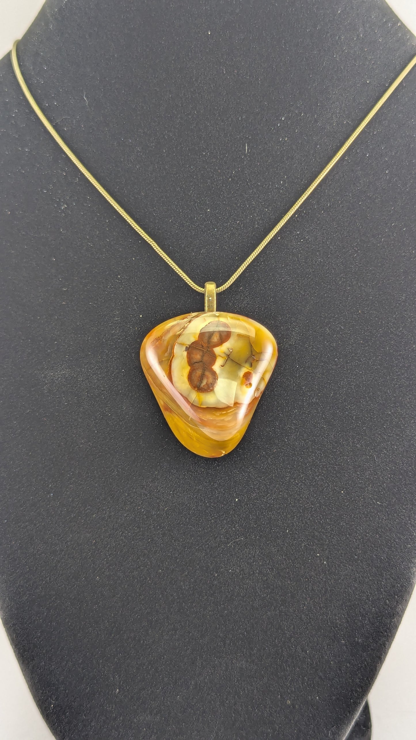 Painted Jasper Pendant