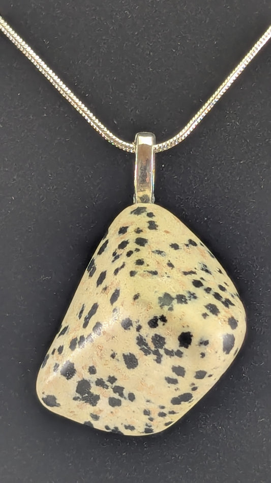 Dalmatian Stone Pendant