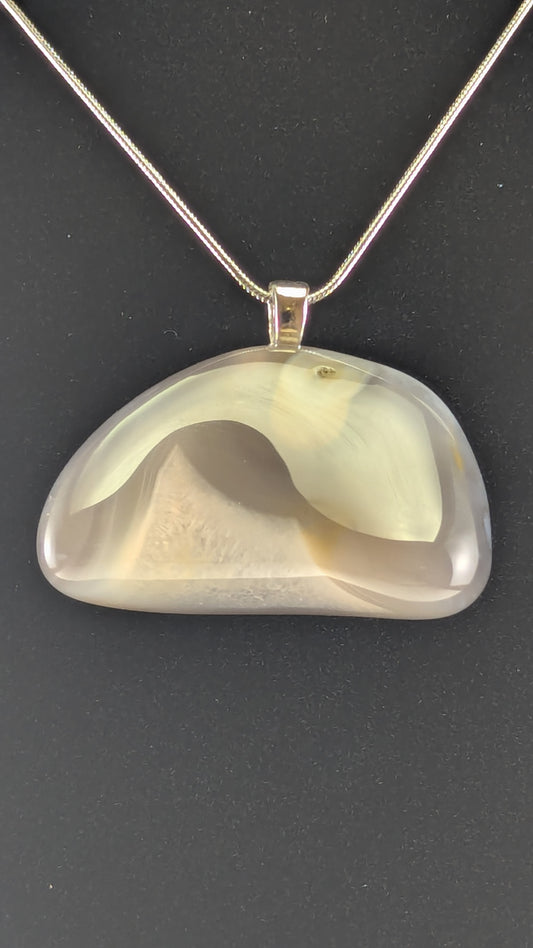 Tube Agate Pendant