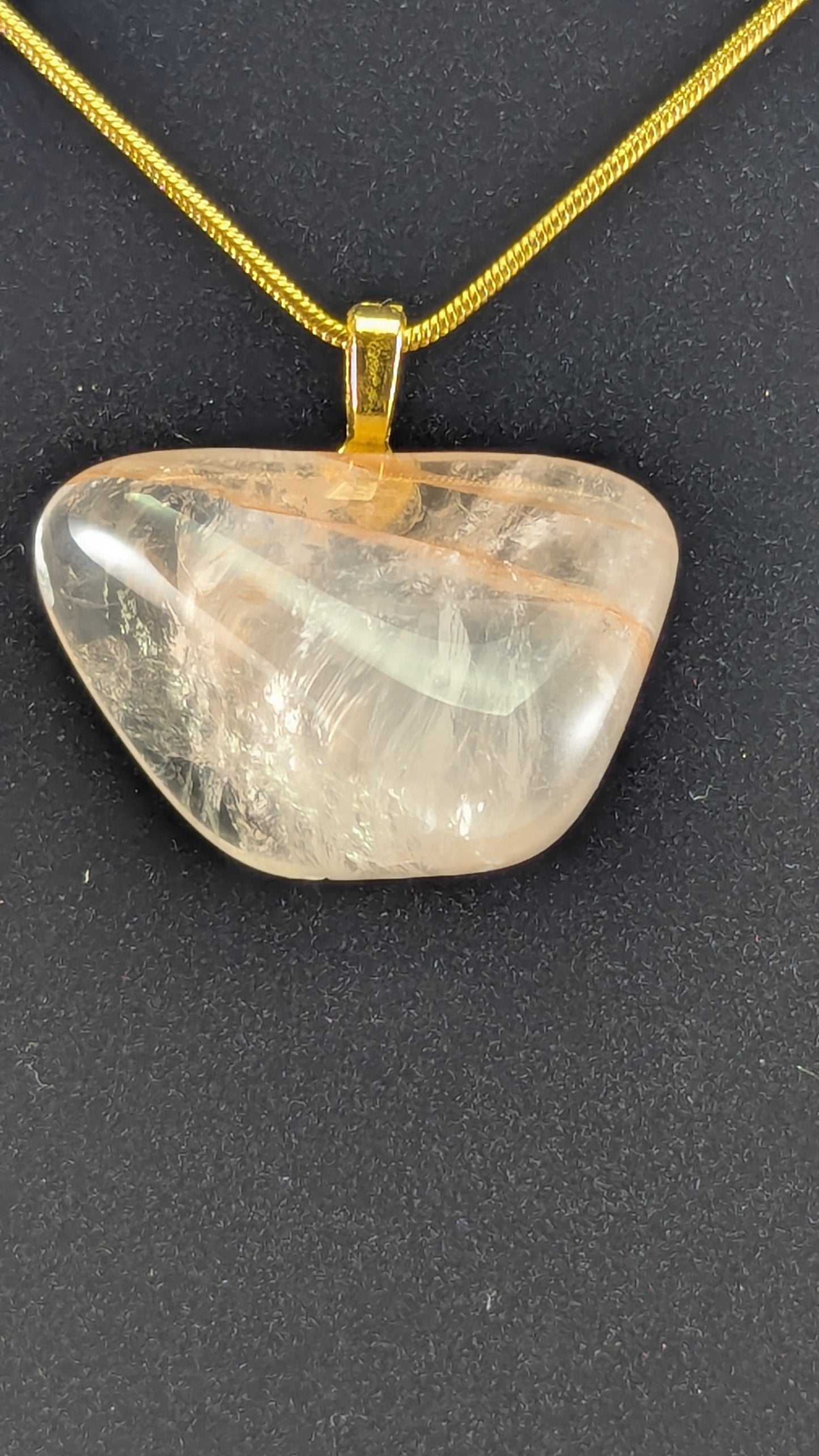 Rose and Clear Quartz Pendant