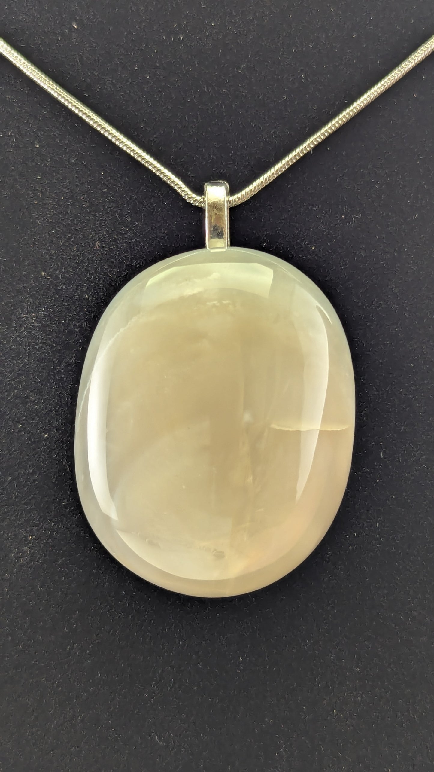 Cloudy Layered Agate Pendant