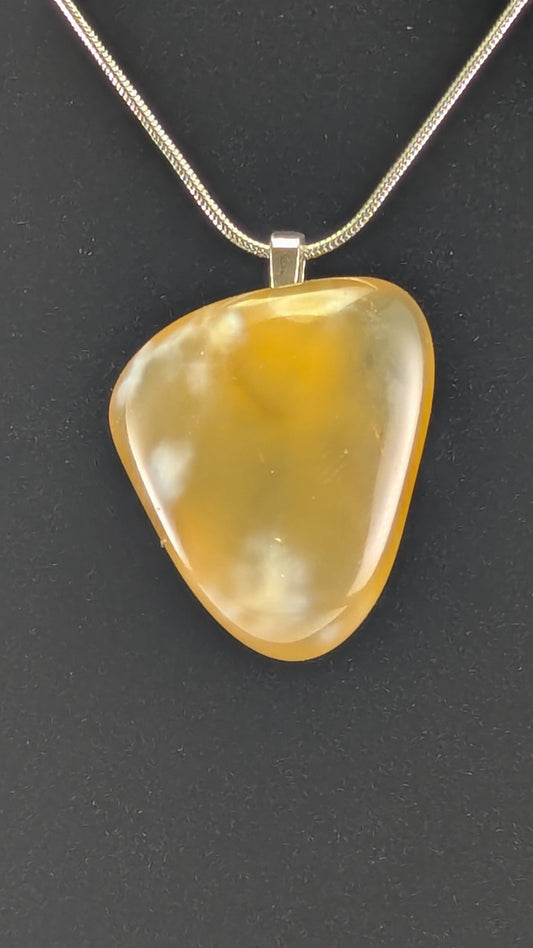 Yellow Chalcedony Pendant